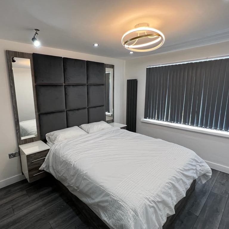 Bespoke shaker style fitted bedroom furniture in a Manchester home