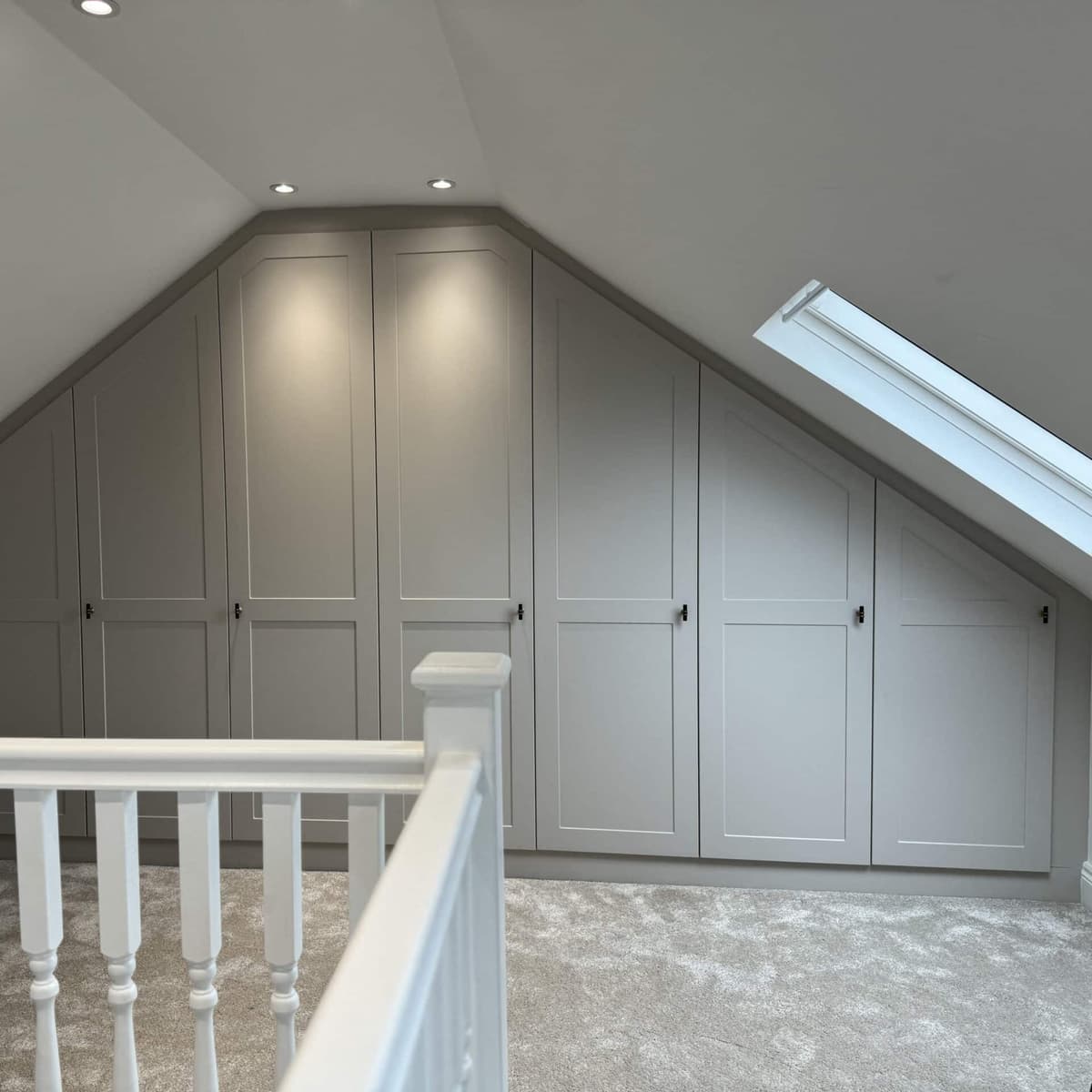 Bespoke attic and loft fitted bedroom furniture in a Manchester home